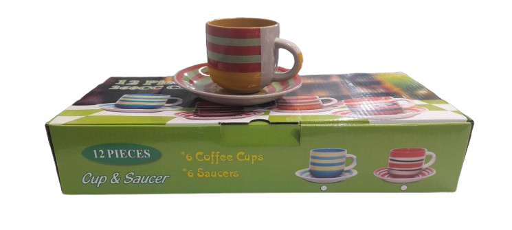 JUEGO DE TAZA Y PLATO DE PORCELANA